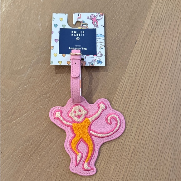 Roller Rabbit Handbags - Roller Rabbit x Target Pink Monkey Luggage Tag